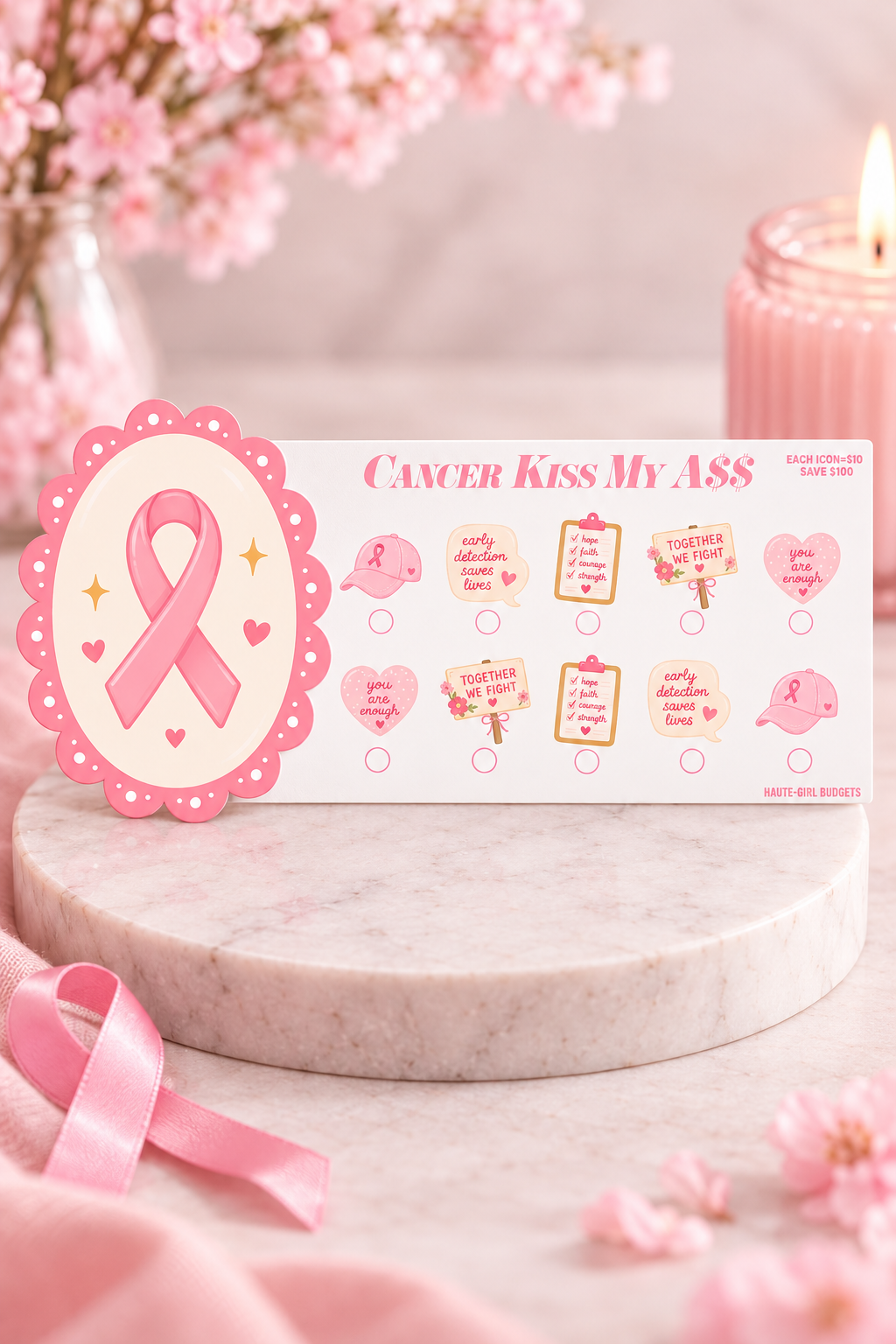 Breast Cancer Awareness Savings Challenge Bundle | Cancer Kiss My A$$