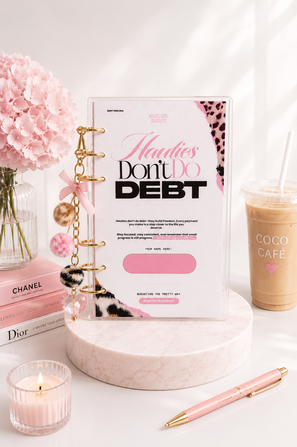 Hauties Don't Do Debt | Acrylic A6 Binder Bundle