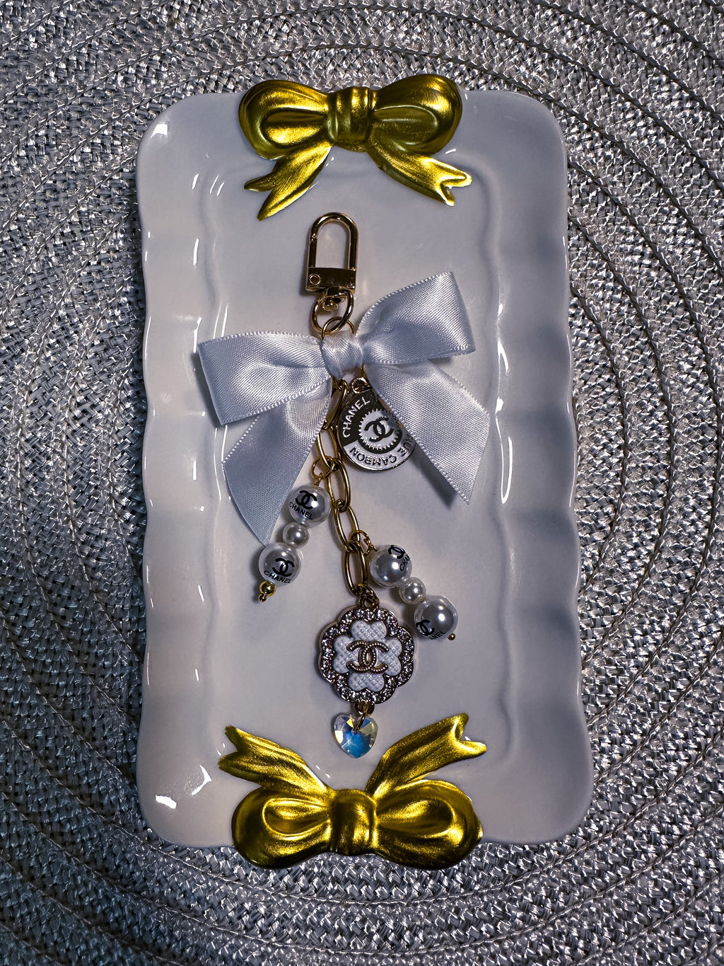 Designer Binder Charm - Chanel V2 - White