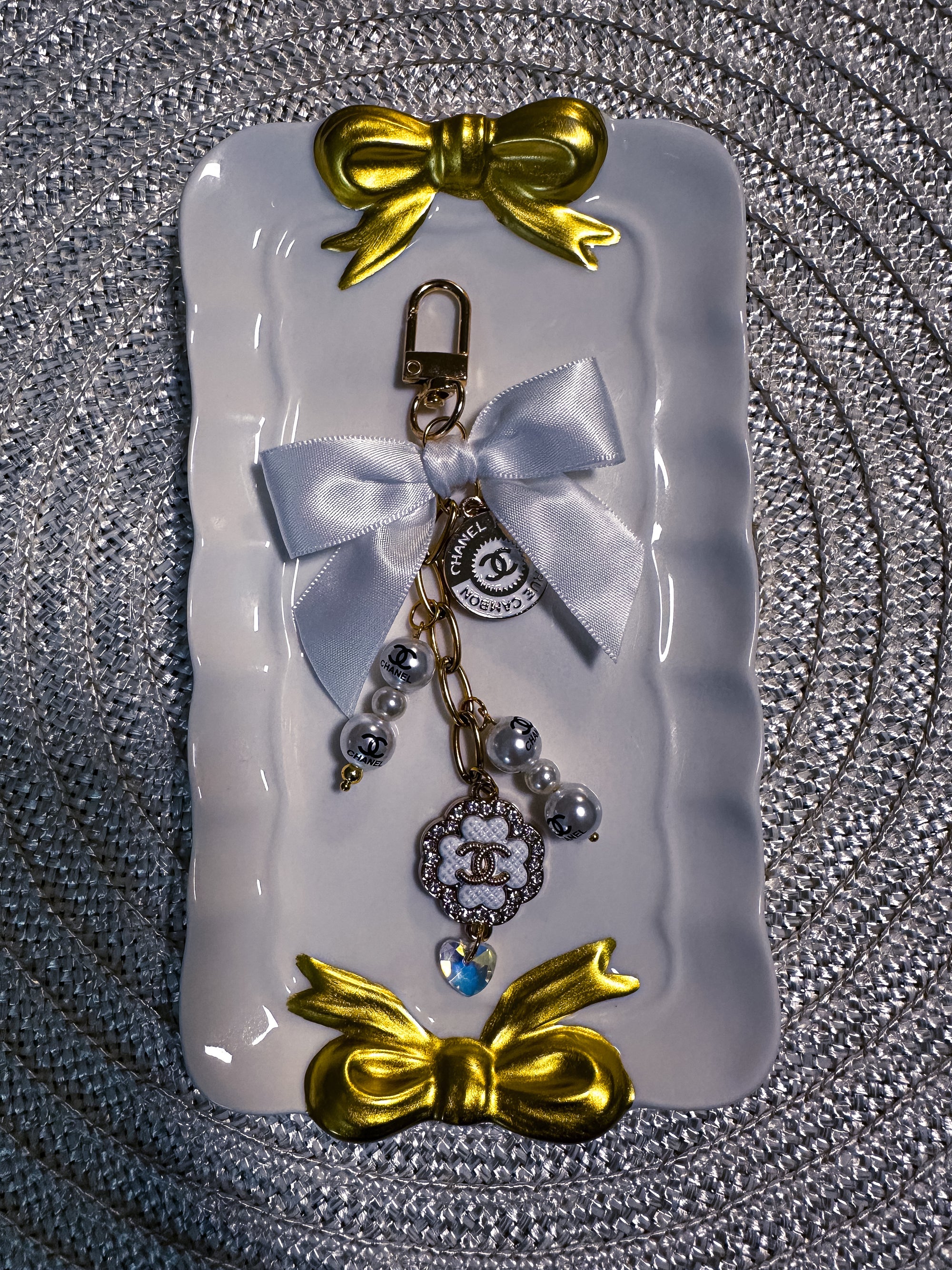 Designer Binder Charm - Chanel V2 - White