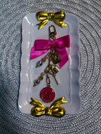 Designer Binder Charm - LV V1 - Hot Pink
