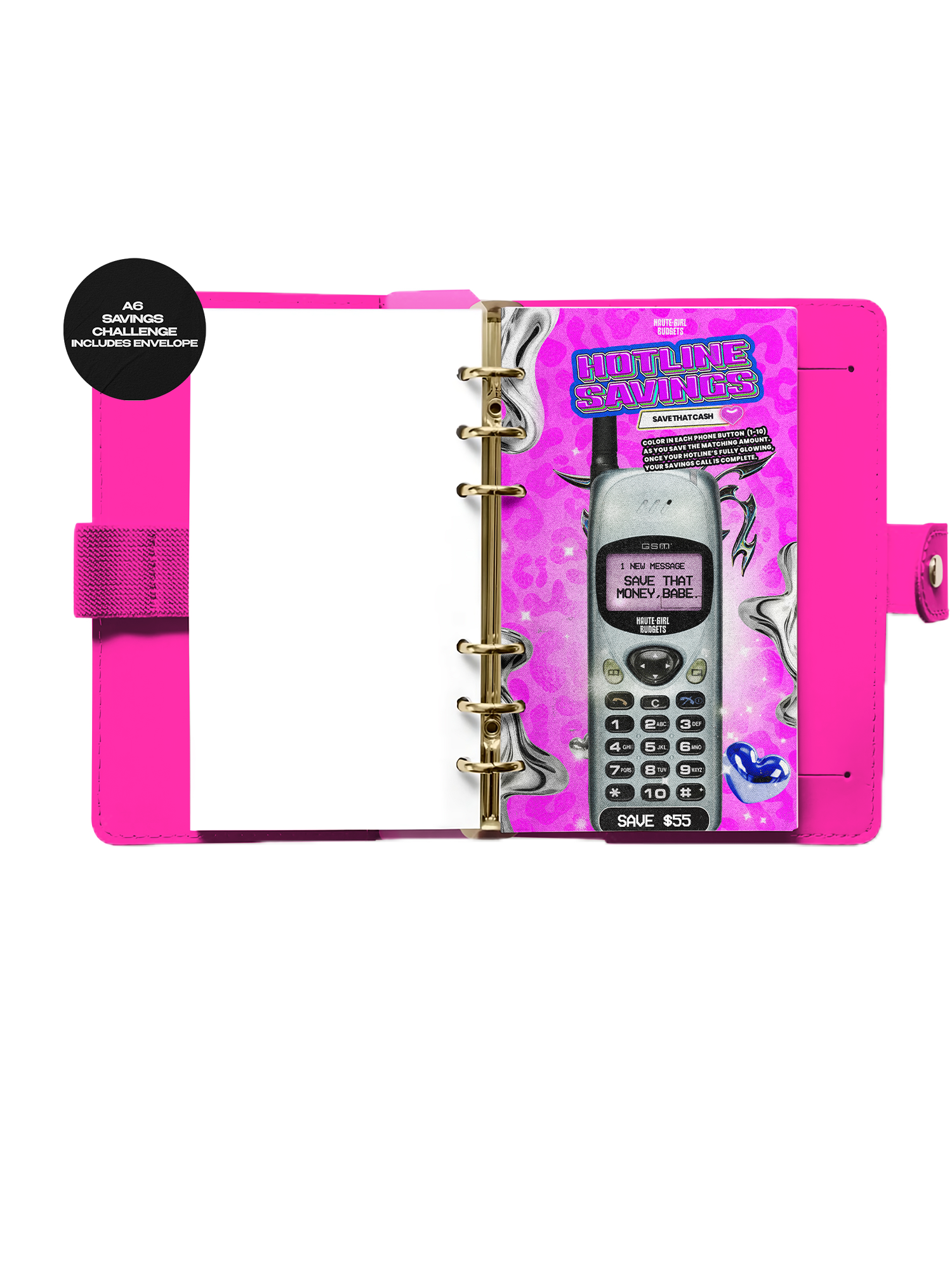 Y2K Hotline Savings - A6 Laminated Savings Challenge Bundle