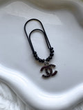 Designer Paper Clip - Black/Silver Chanel