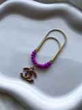 Designer Paper Clip - Hot Pink/Gold Chanel