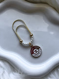 Designer Paper Clip - Gold/White Pendant