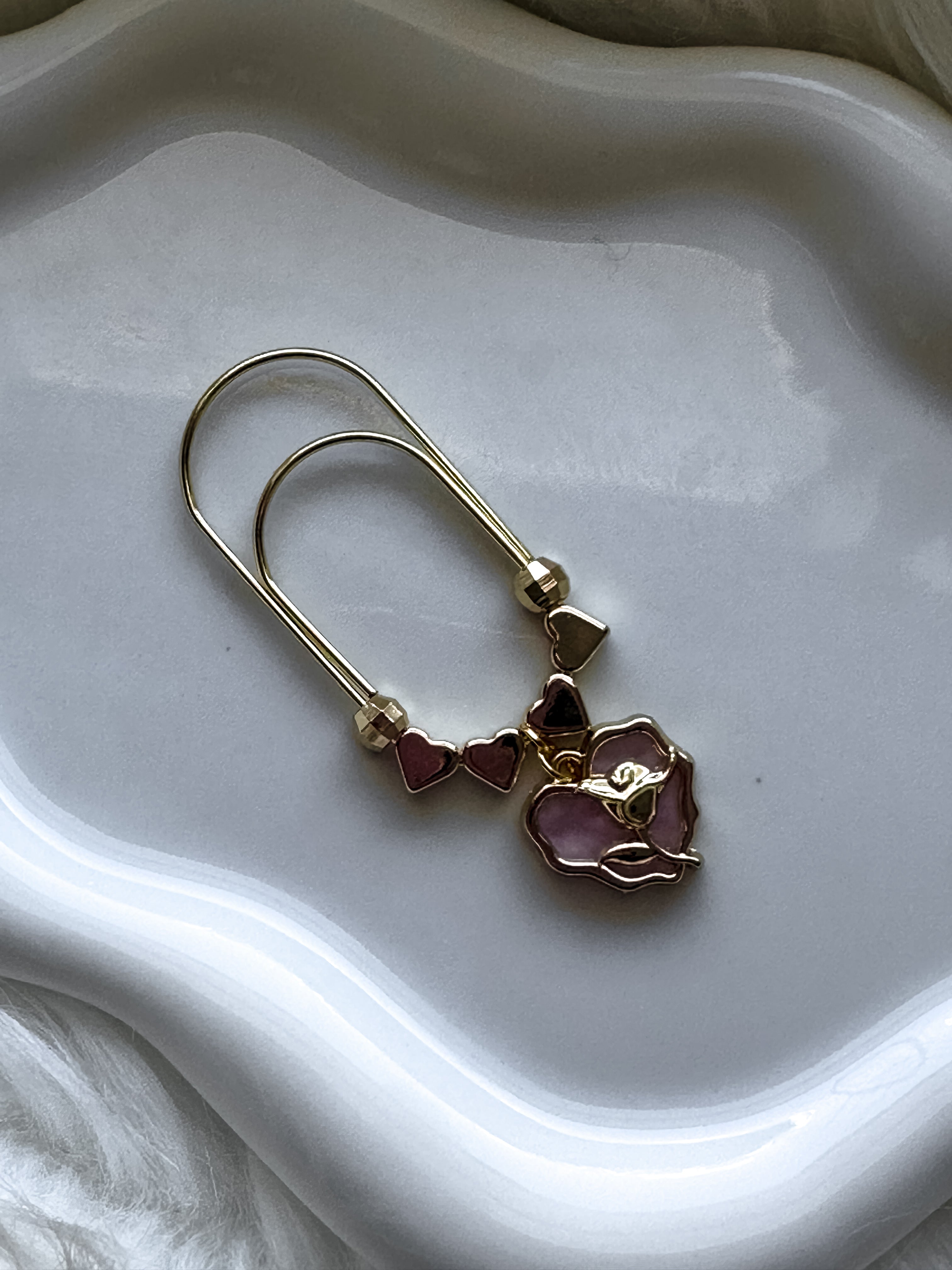 Paper Clip - Pink Heart Charm