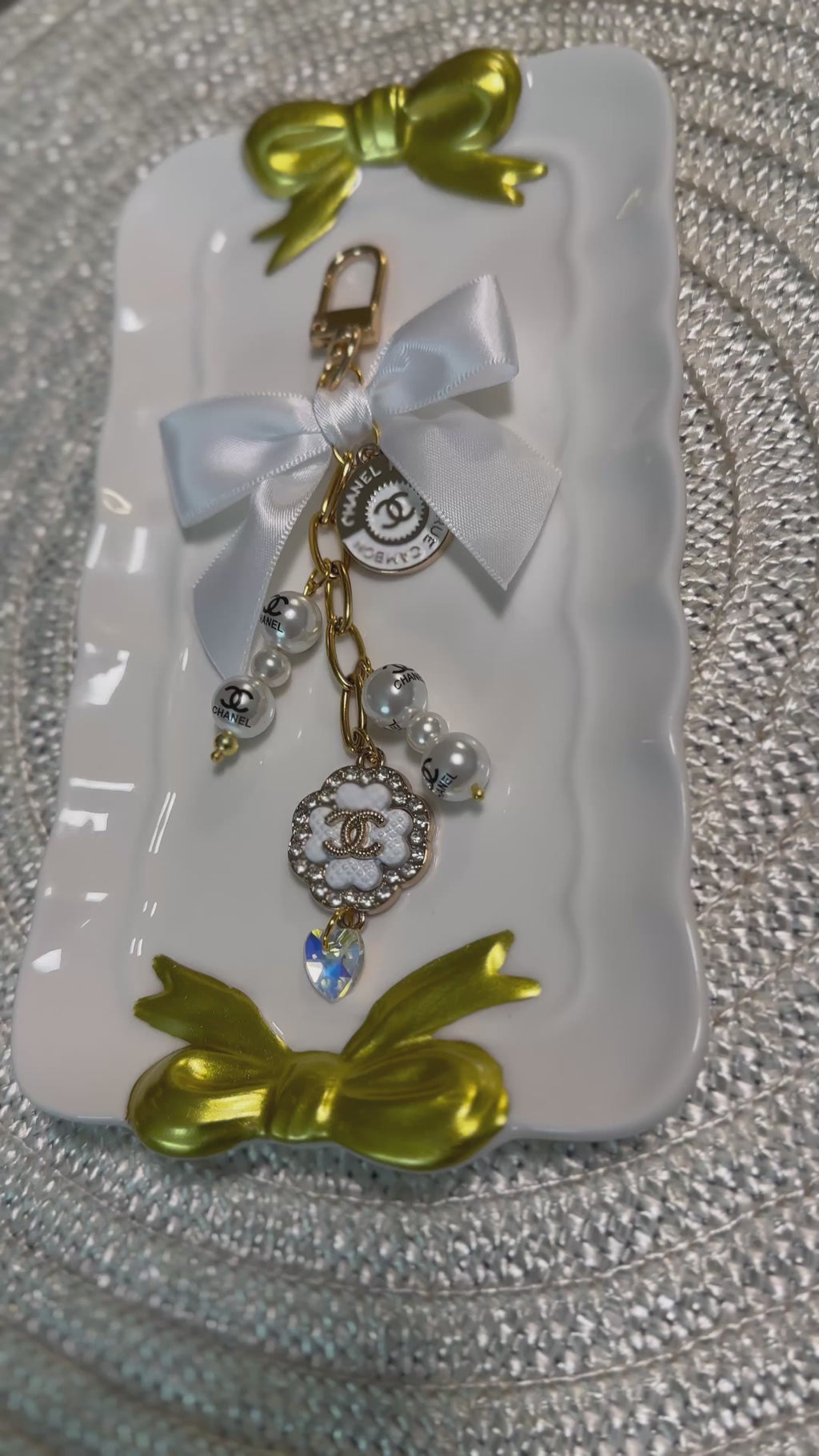 Designer Binder Charm - Chanel V2 - White