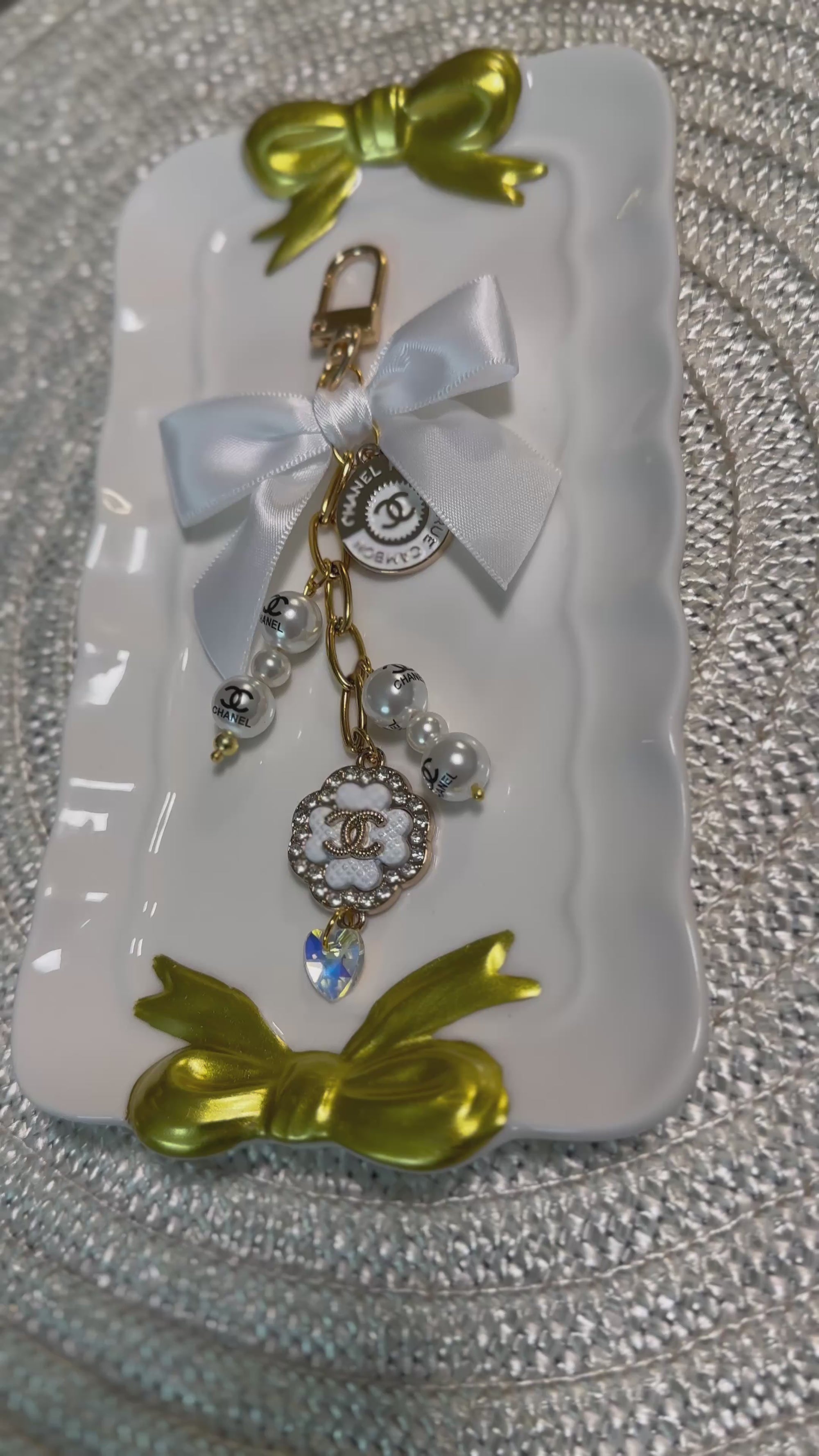 Designer Binder Charm - Chanel V2 - White