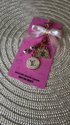 Designer Binder Charm LV White V2