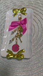 Designer Binder Charm - LV V1 - Hot Pink