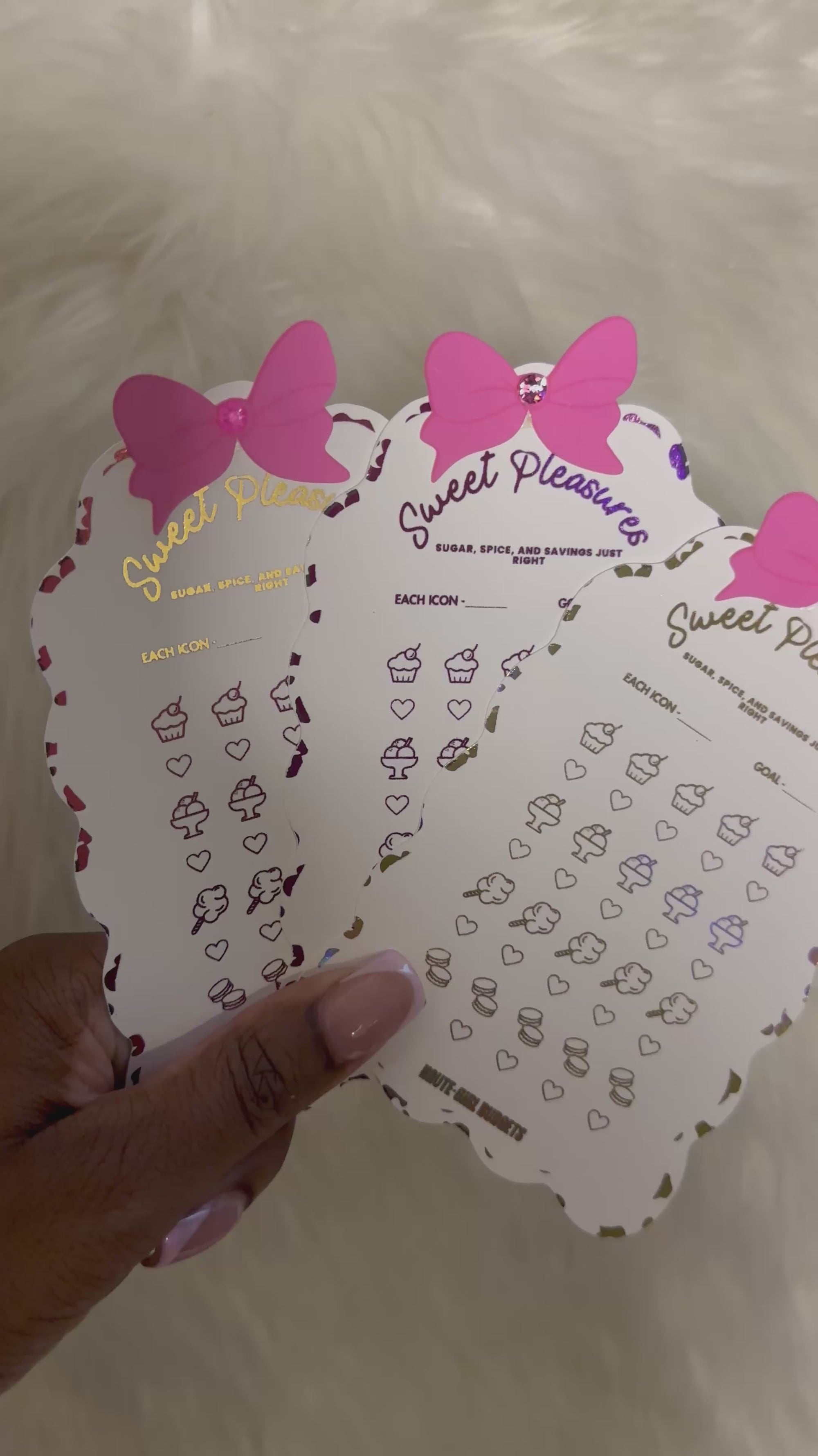 Sweet Pleasures Savings Tracker